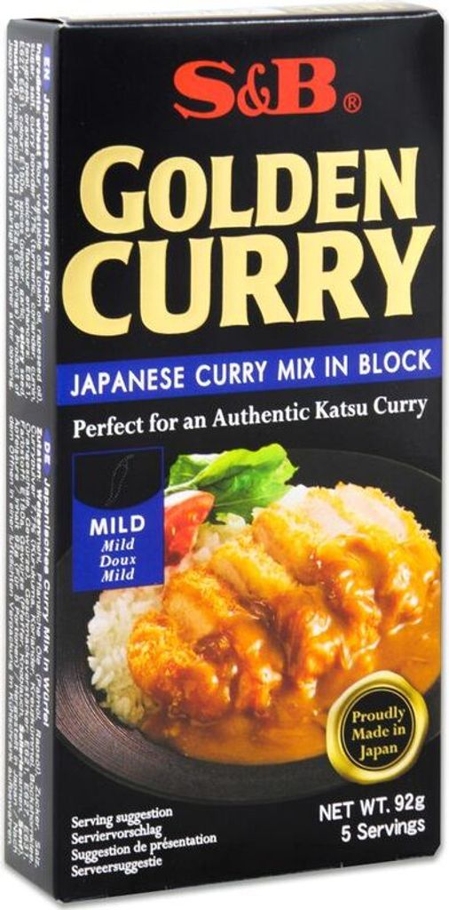 S&B GOLDEN CURRY Japanisches Curry Mix in Würfel Mild 92g | Katsu Curry Tonkatsu
