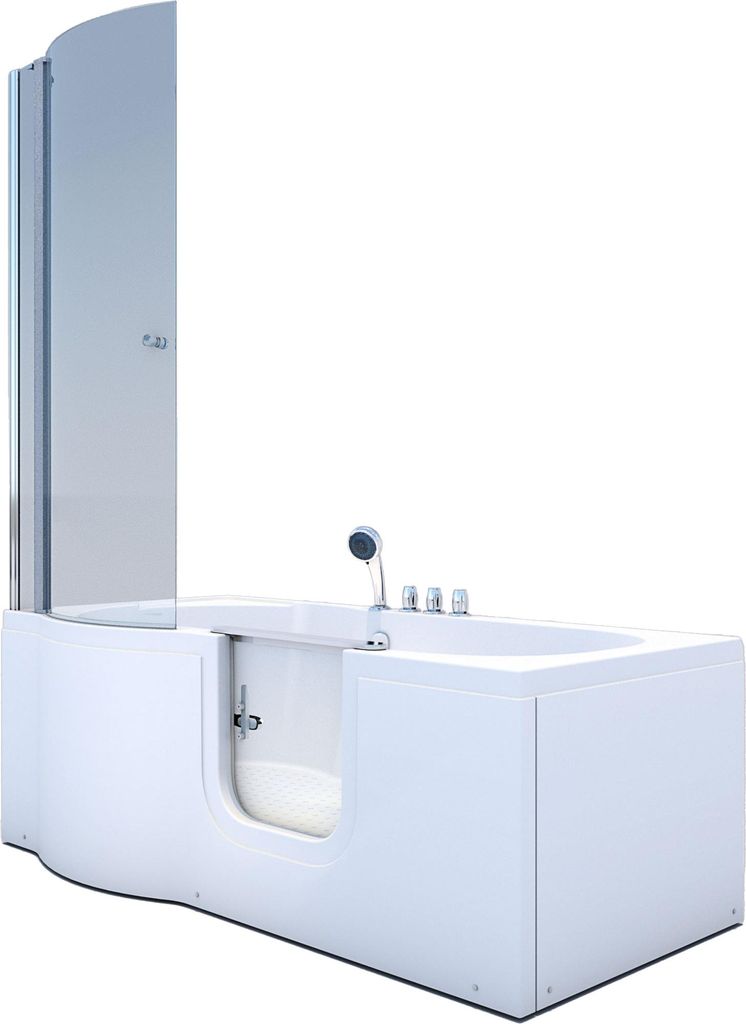 Seniorendusche und Badewanne mit Tür S12D-TH-R Dusche 85x170cm
