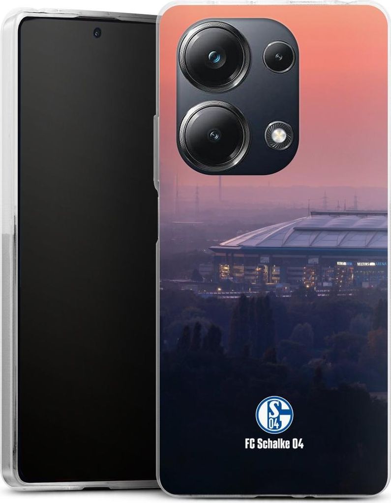 DeinDesign Handyhülle für Xiaomi Poco M6 Pro Silikon Hülle Case Smartphone Schutzhülle FC Schalke 04 Offizielles Lizenzprodukt Stadion
