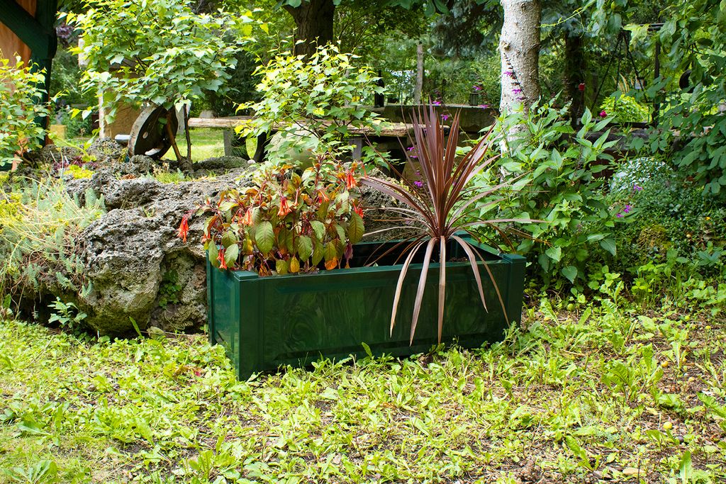 KHW Pflanzkasten H 40 x B 43 x L 100 cm, Farbe Grün; 38103
