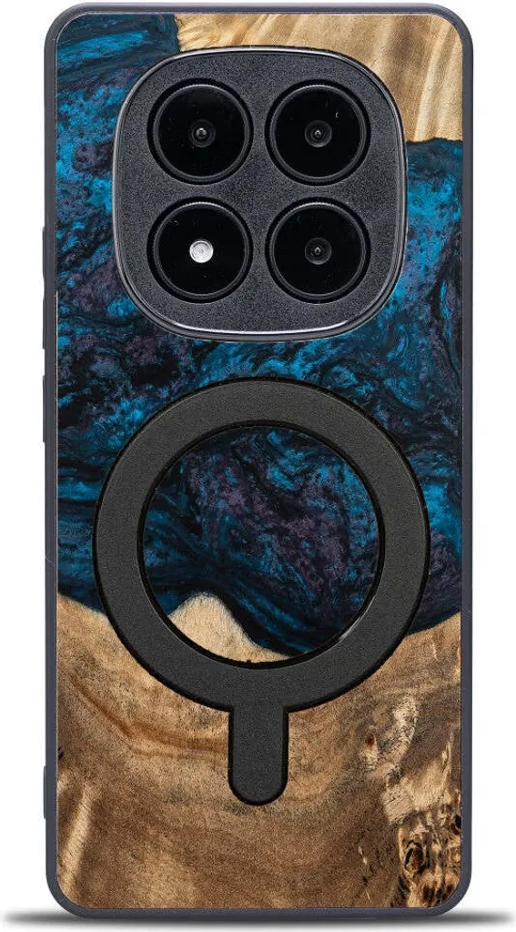Custodia in legno per Xiaomi Redmi Note 14 Pro Plus 5G, Bewood Unique Planets Neptune per MagSafe