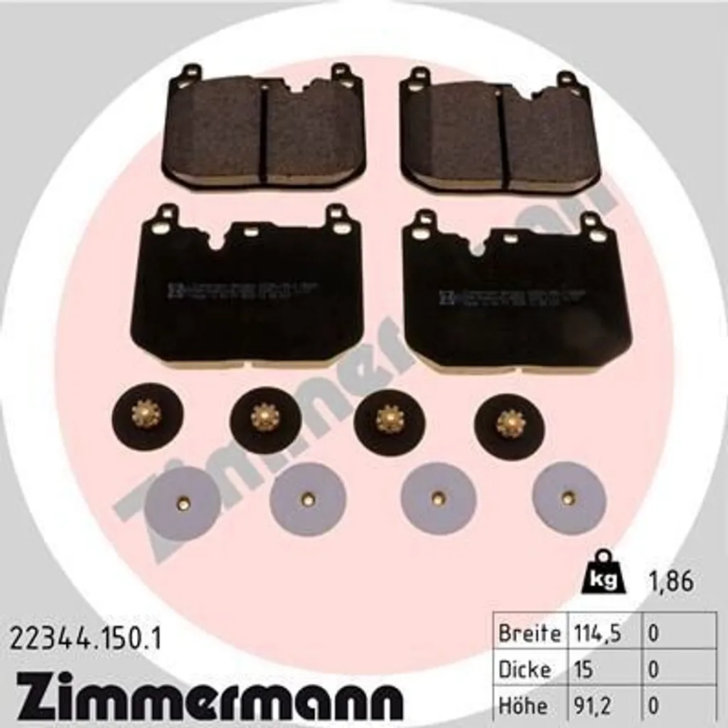 Plaquettes de frein Zimmermann 22344.150.1 à faible usure MINI F60