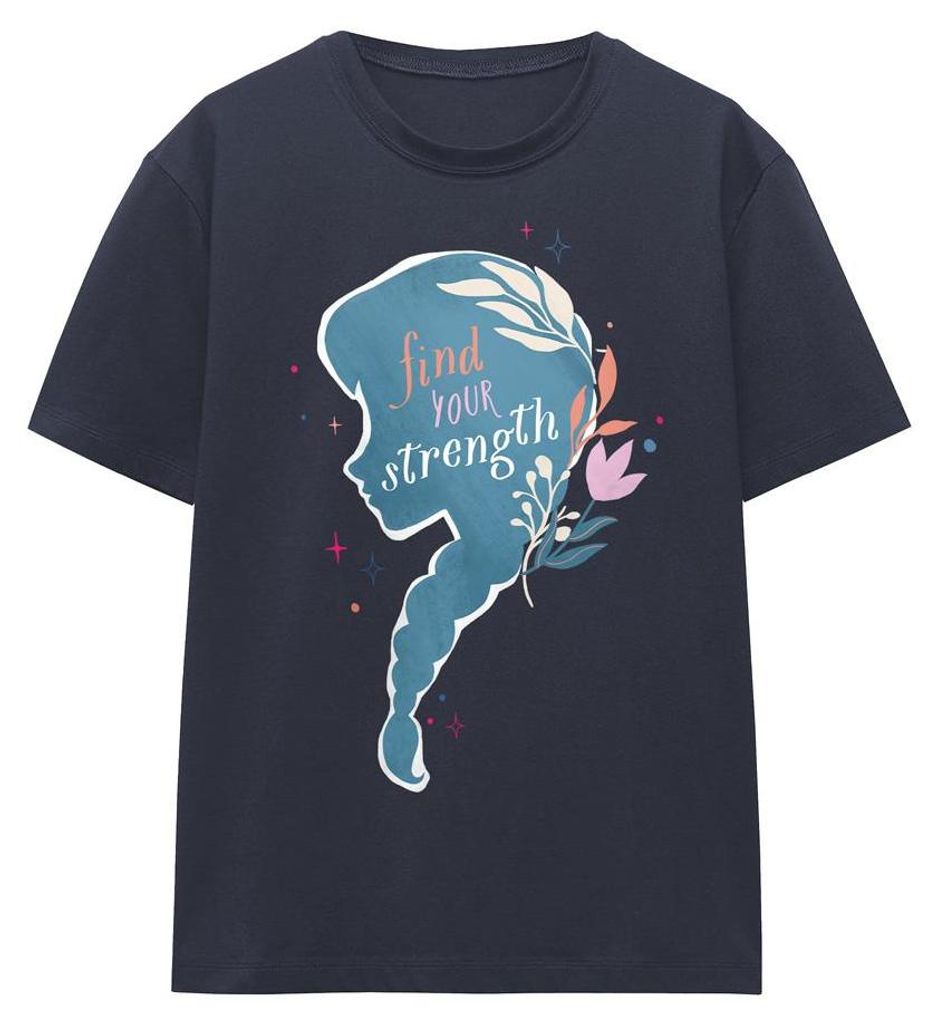 Frozen - "Find Your Strength" T-Shirt für Damen TV34634 (XXL) (Marineblau)