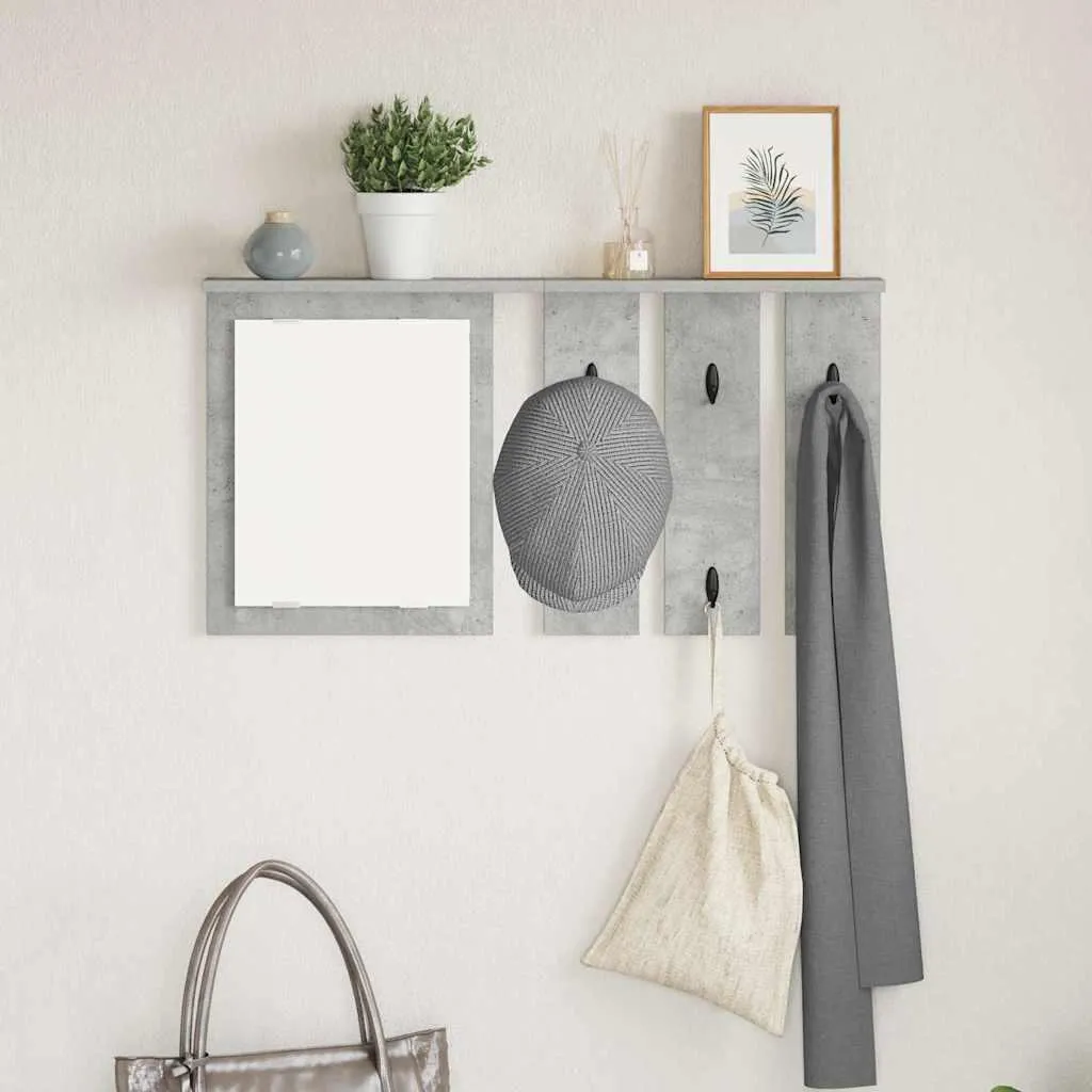 Maison Exclusive Appendiabiti da Parete Grigio Cemento 85x10x45 cm
