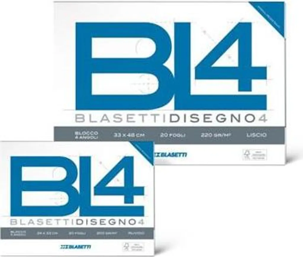 Blasetti BL4 carta da disegno Aspro 20 fogli