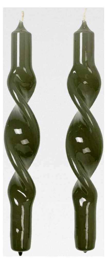 Twist Kerze, traubenblättergrün (2er-Set)