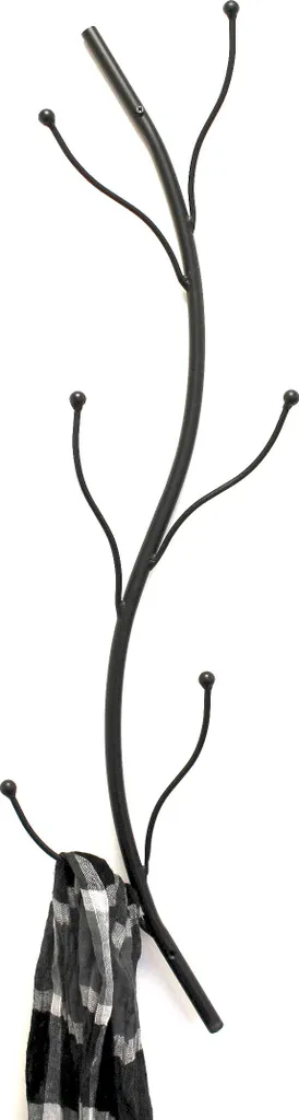 Barre à Crochets Flora en Métal Noir avec Motif Floral pour Décoration - 13