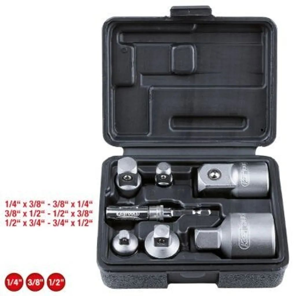KS Tools 917.0707 Set 7 Pezzi Adattatori e Riduzioni per Bussole Prof - 17
