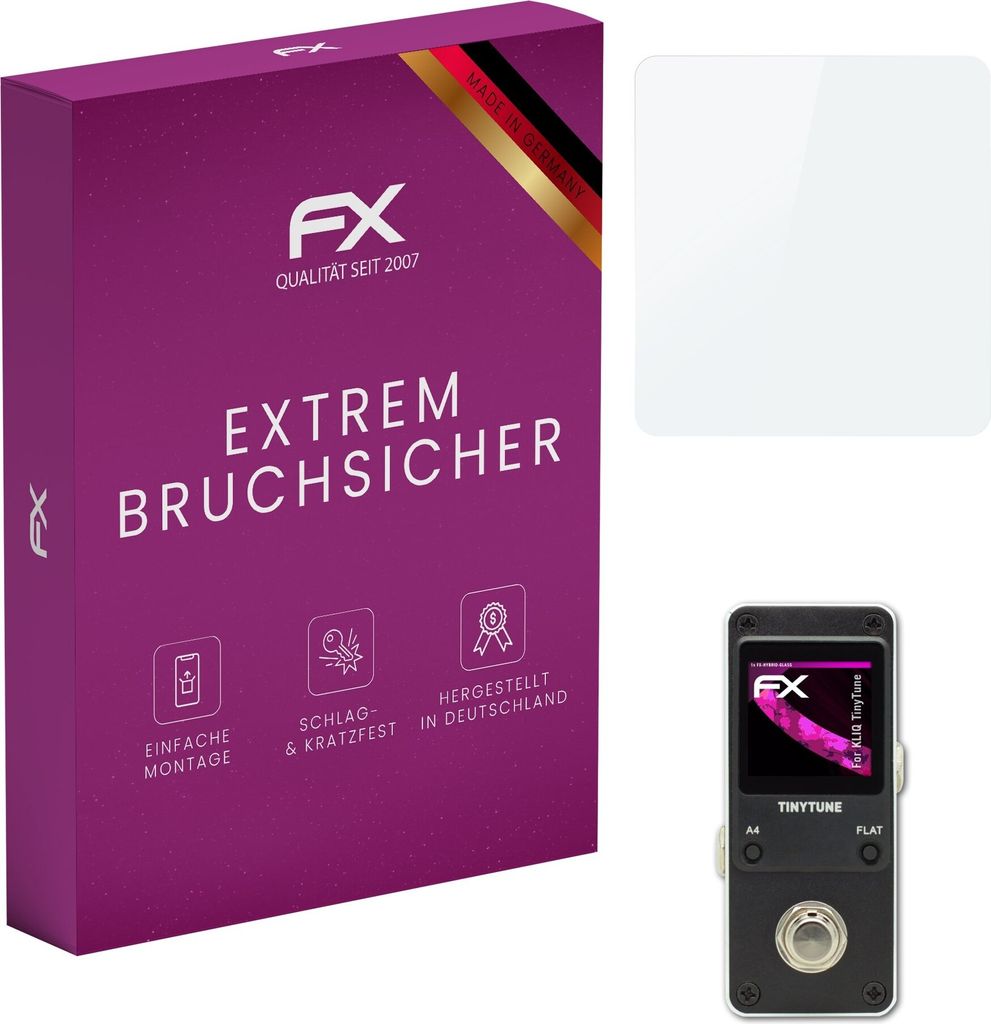atFoliX FX-Hybrid-Glass Displayfolie kompatibel mit KLIQ TinyTune Glasfolie