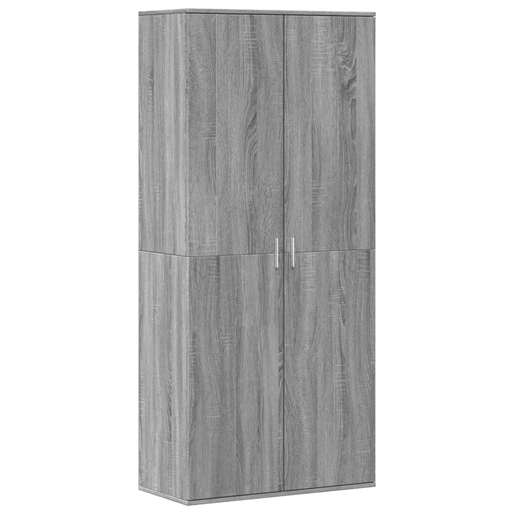 vidaXL Botník sivý Sonoma 80x39x178 cm Materiál na báze Obrázok produktu 