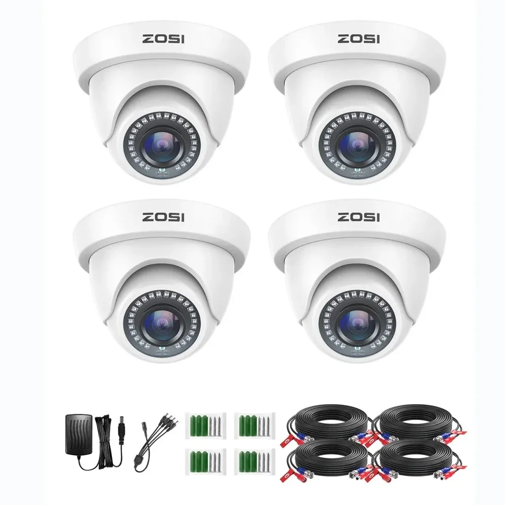 Caméra de surveillance extérieure 1080P nocturne blanche IP66 Sécurit