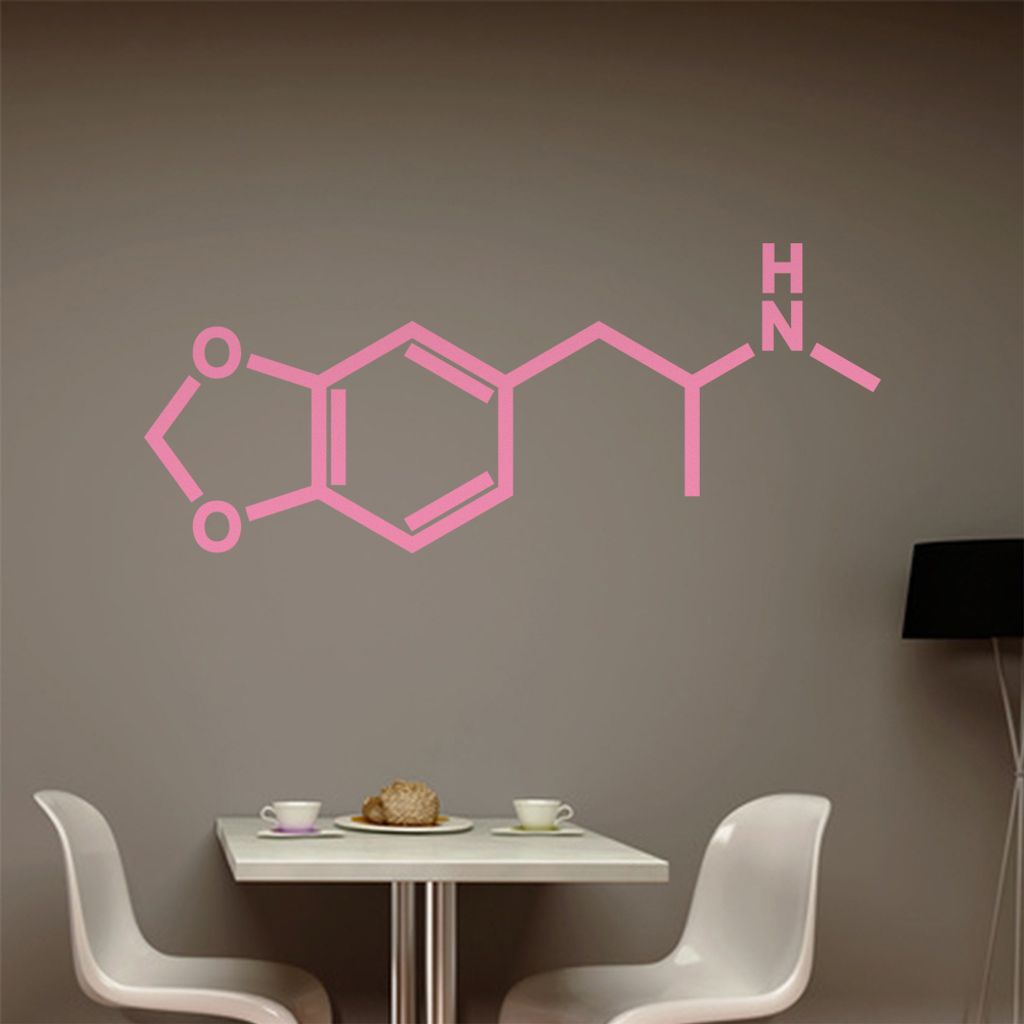 MDMA Ecstasy Wandtattoo in 6 Größen - Wandaufkleber Wall Sticker - Dekoration, Küche, Wohnzimmer, Schlafzimmer, Badezimmer