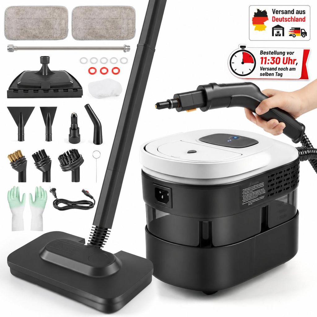2 in 1 Dampfreiniger,2500W Handheld -Dampfreiniger, 1600ml Produktbild  KI-generiertes Bild