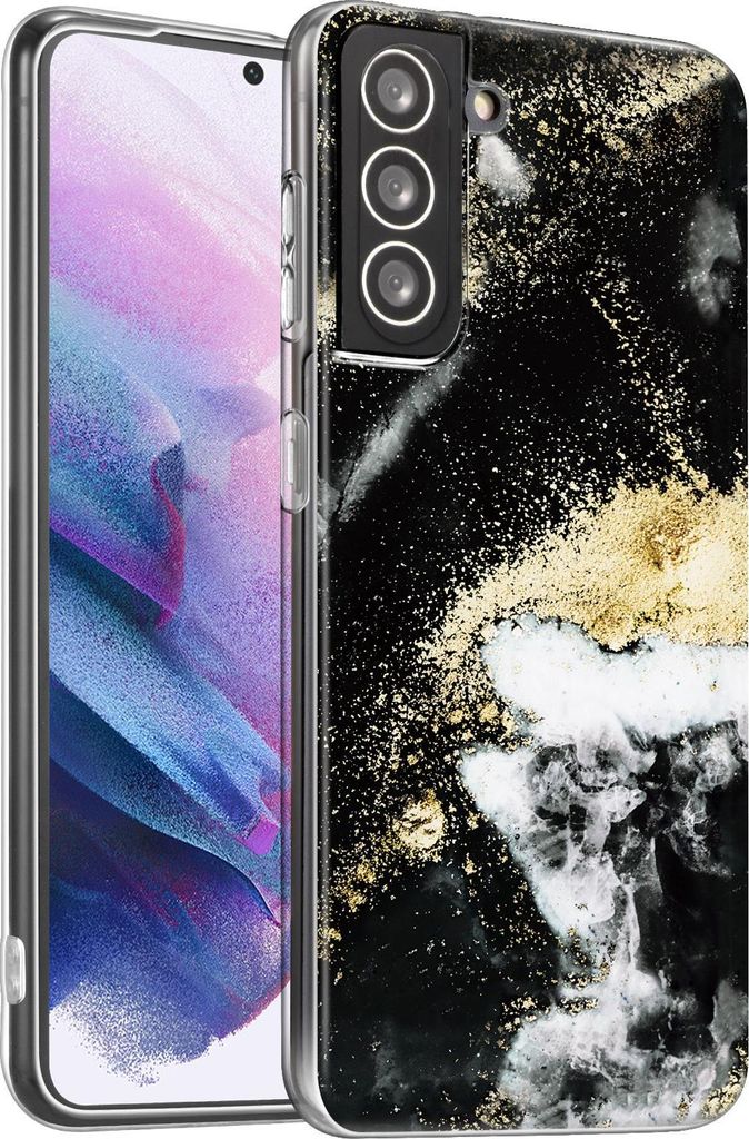 Hülle für Samsung Galaxy S22 Plus Schutzhülle Marmor Motiv Handy Case Silikon Slim Cover