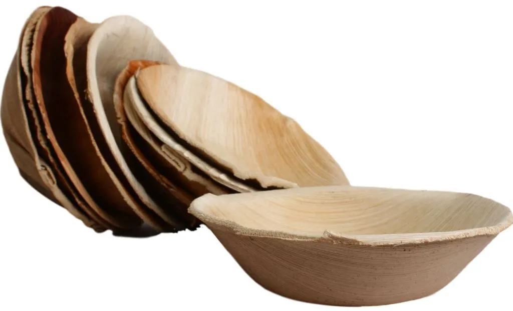 Bol en palmier biodégradable 12,5 cm lot de 100 pour apéritif et fête