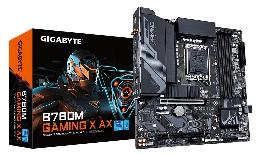Gigabyte B760M Gaming X AX DDR5 Carte Mère WiFi 6E et LAN 2.5GbE