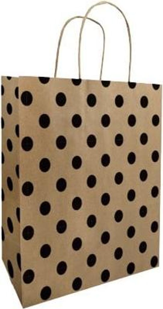 Tasche KRAFT SCHWARZE PUNKTE 180x80x220
