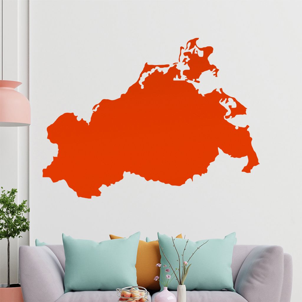 KIWISTAR Bundesland Mecklenburg-Vorpommern - Schwerin Rügen Wandtattoo in 6 Größen - Wandaufkleber Wall Sticker - Dekoration, Küche, Wohnzimmer...