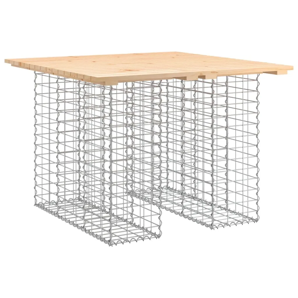 Panchina da giardino in gabbione 100x102x72 cm in legno di pino massiccio