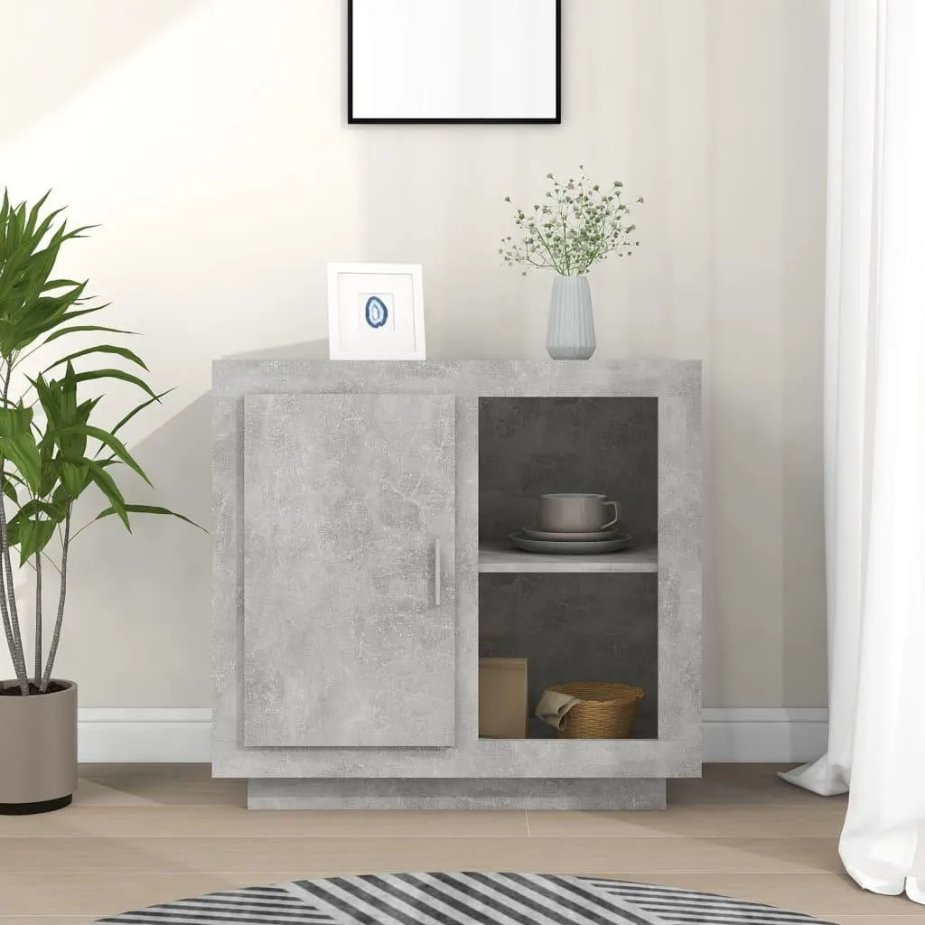 Credenza vidaXL per Famiglie 80 cm | Mobile Grigio Cemento Sicuro