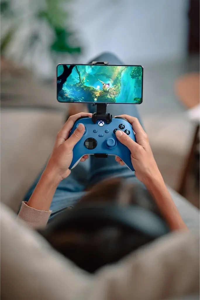 Offerta Controller Xbox Wireless Blu e Bianco - Joystick PC e Mobile - 8