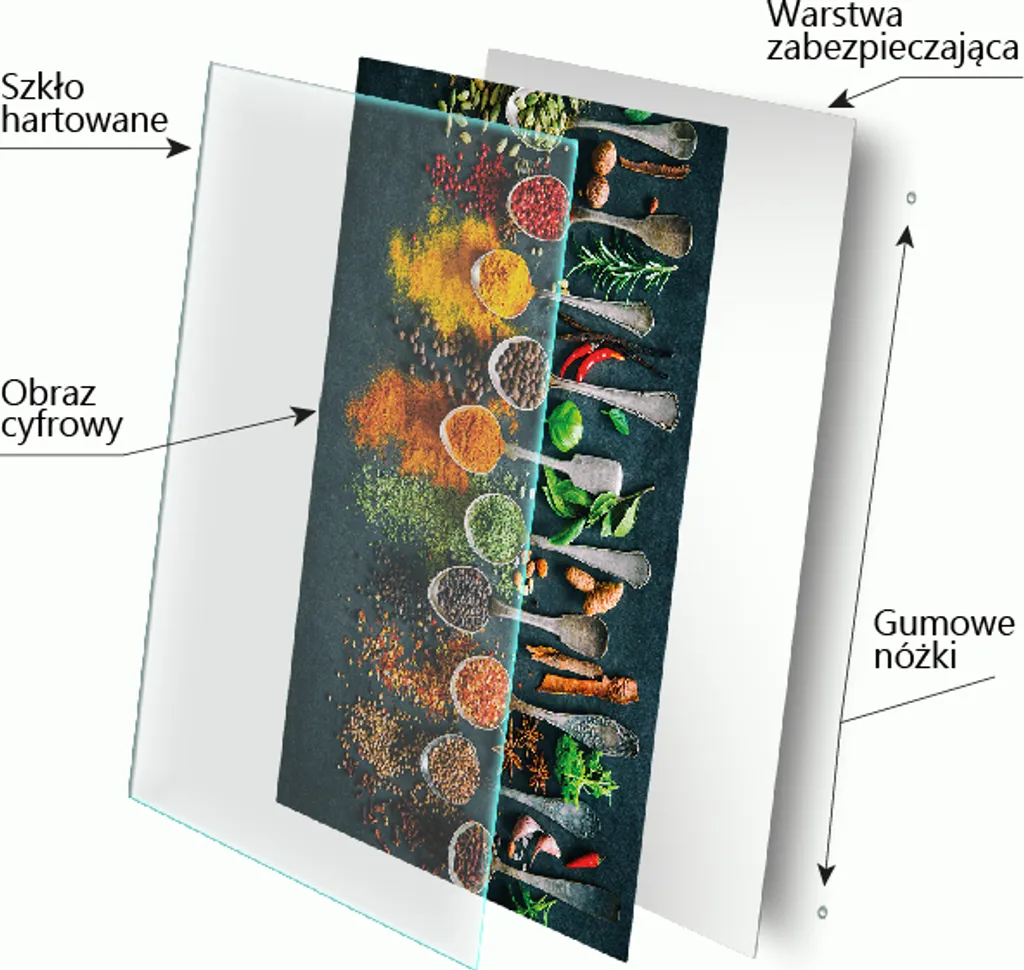 Copri Piano Cottura Vetro 60x52 Nero - Alzatina e Tagliere Design - 11