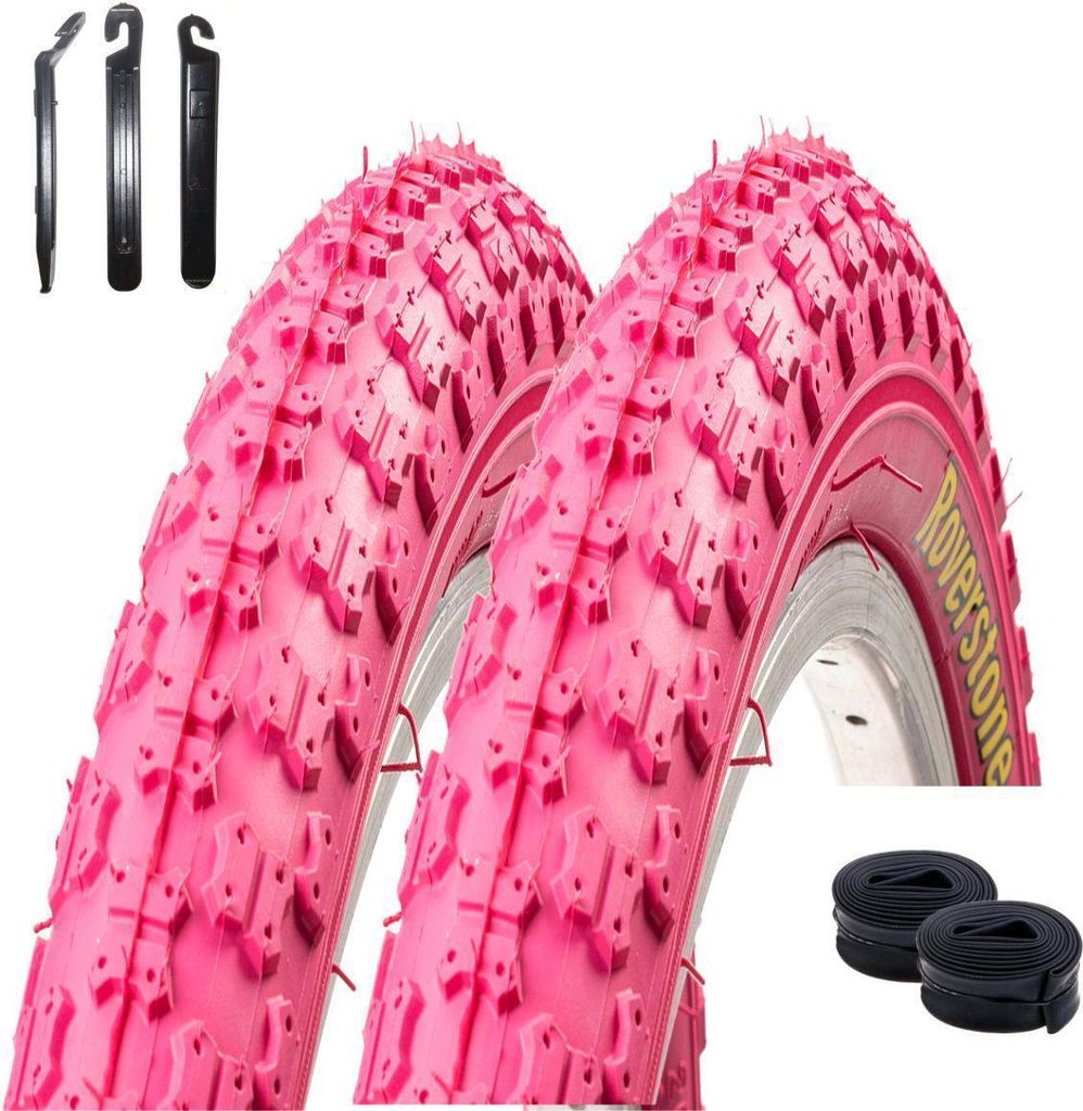 2 x Roverstone 20" Fahrradreifen Fahrradmantel Pink 54-406 Produktbild 