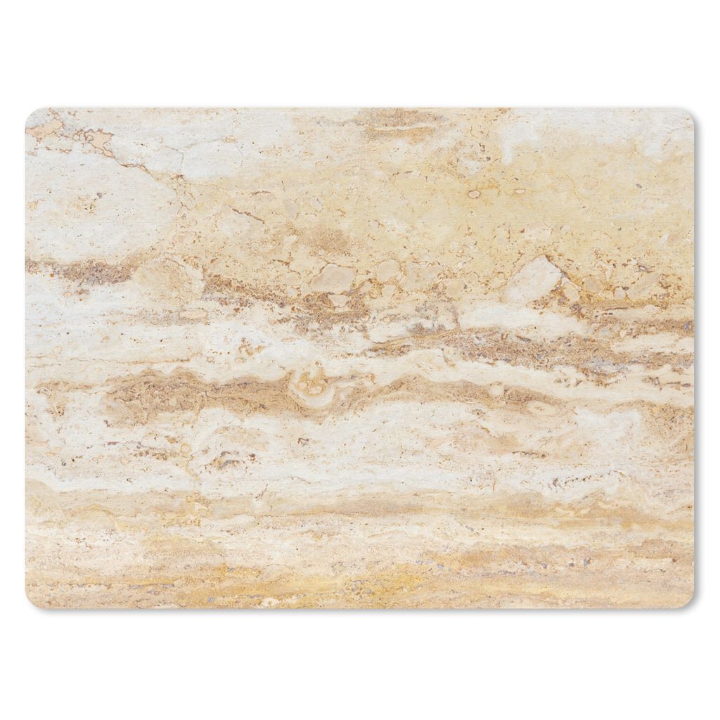 MuchoWow Mauspad Mousepad Marmor - Sand - Textur 23x19 cm - Mousepads - Maus Mat - Pad - Mausunterlage - Schreibtischunterlage - Mauspad