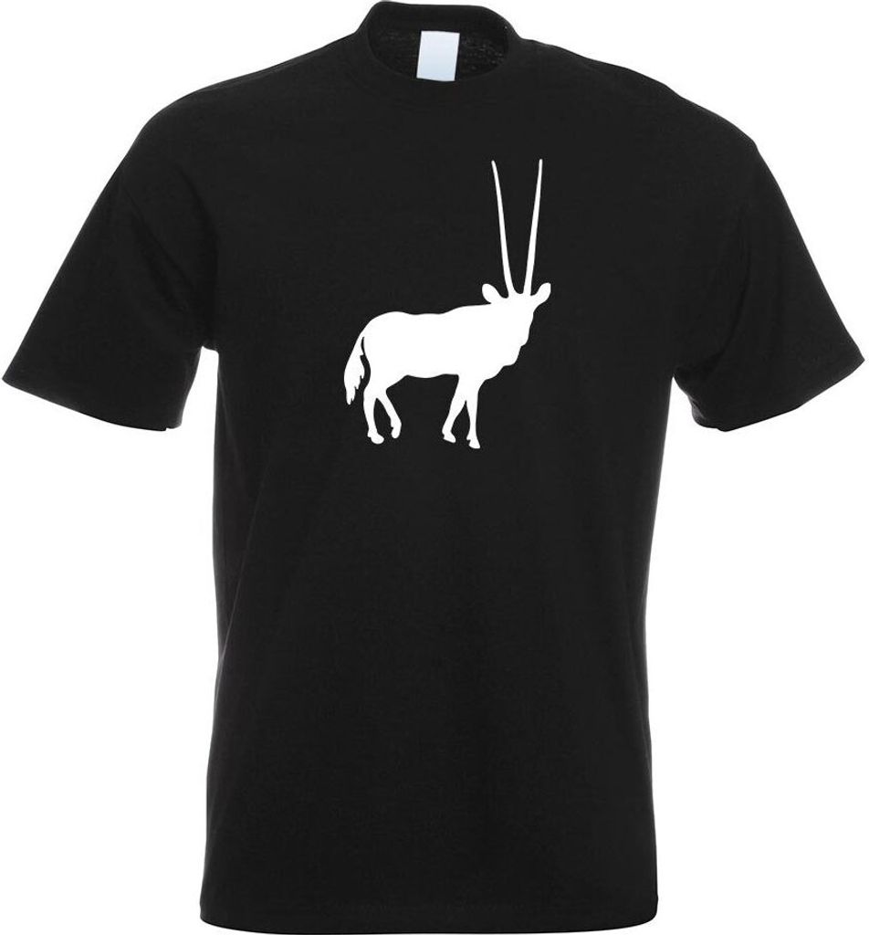Kiwistar - T-Shirt - schwarz - Antilope Impala Kudu Gabelbock Herren Funshirt Bedruckt Design Sprüche Spruch Motive - mit Motiv Bedruckt - Funshir...