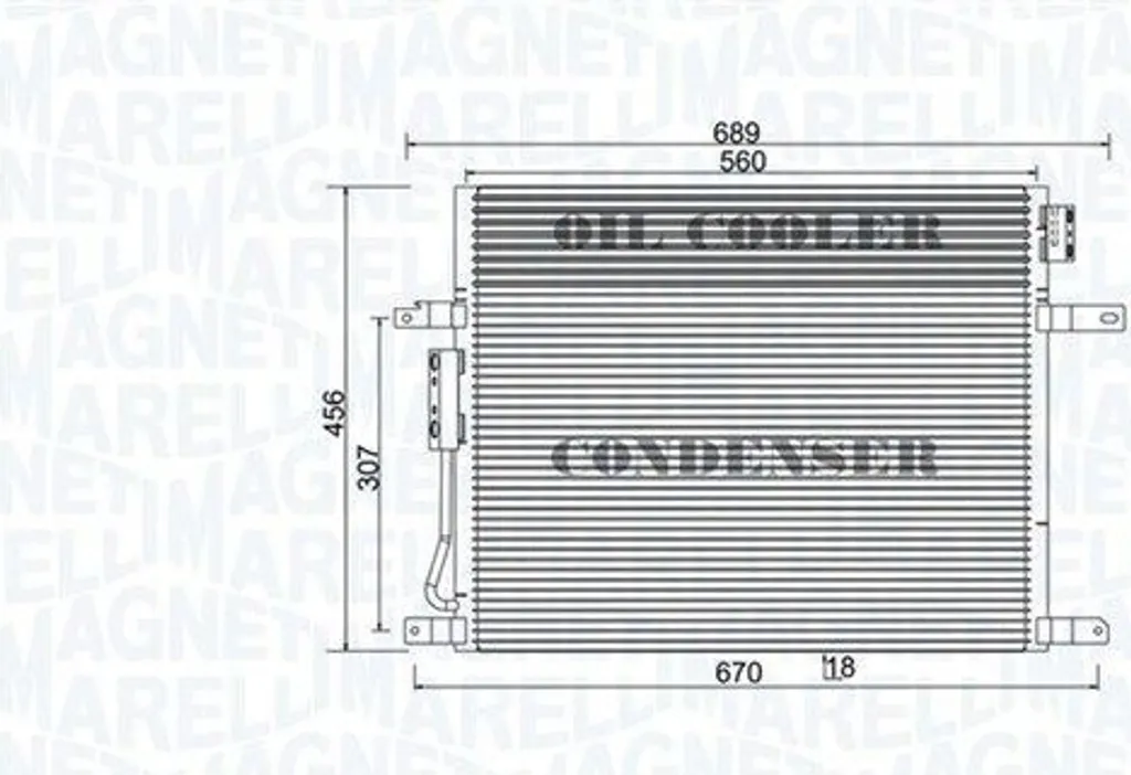 Magneti Marelli 350203967000 Condenseur de Clim Jeep Grand Cherokee III