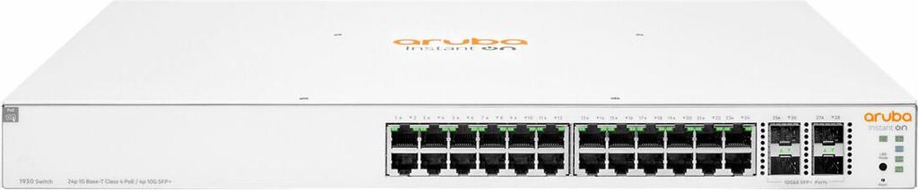 HPE Aruba Networking Networking Instant On Switch 24p Gigabit CL4 PoE 4p SFP+ 370W 1930, Power over Ethernet (PoE)