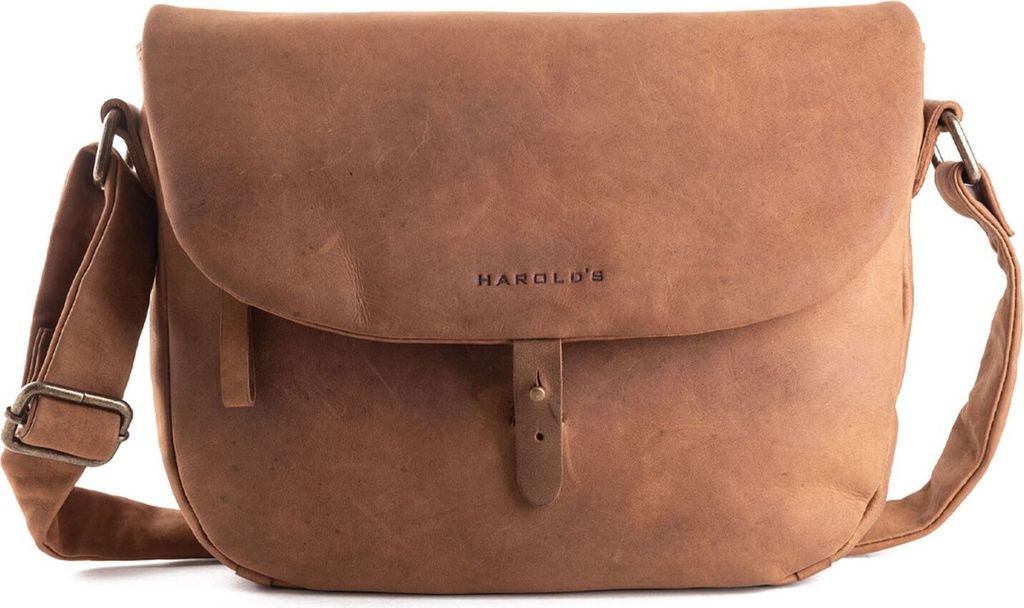 HAROLD'S Leder Umhängetasche Antic Slingbag Nature braun