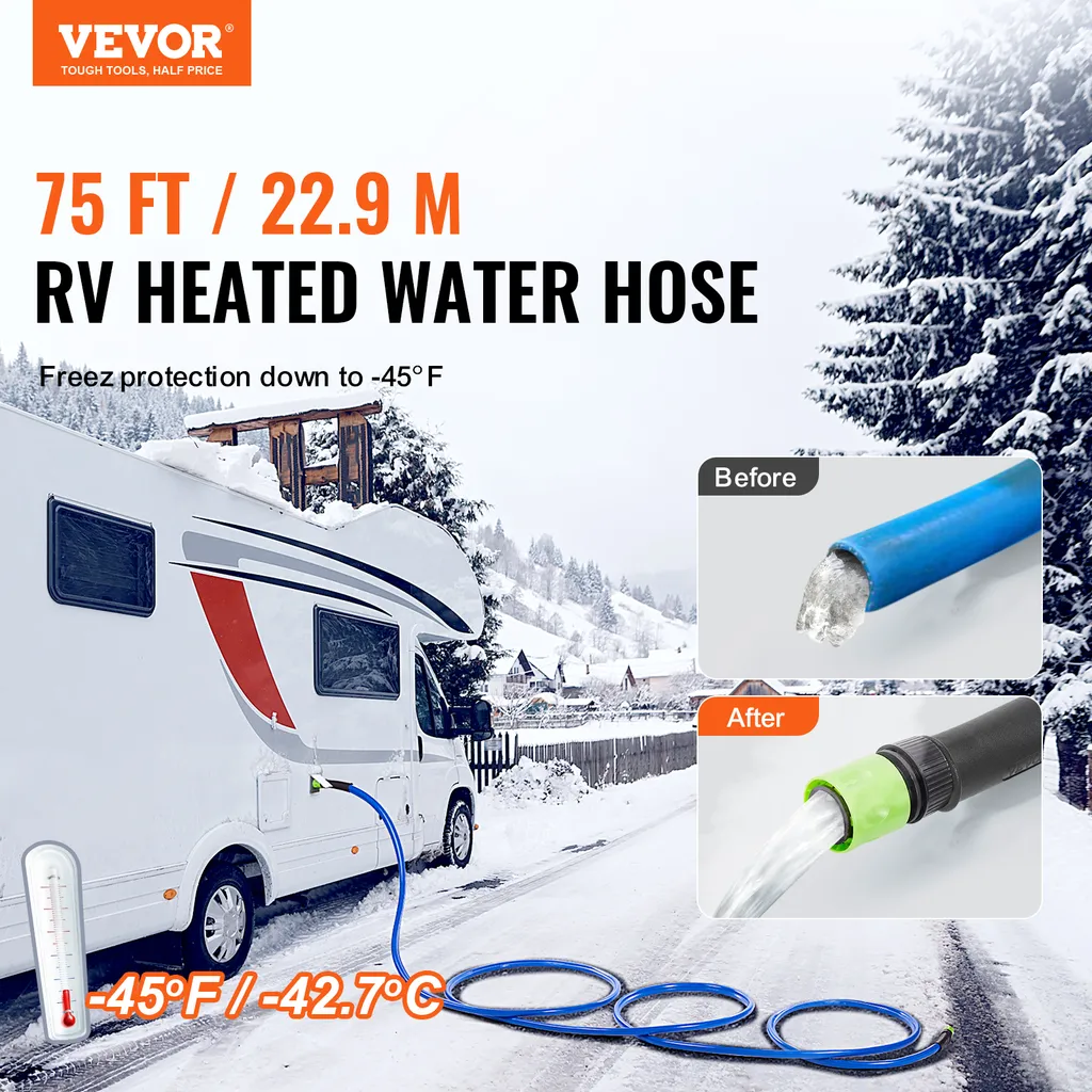 Tuyau d'eau chauffé automatique VEVOR protection antigel -45°F - 2
