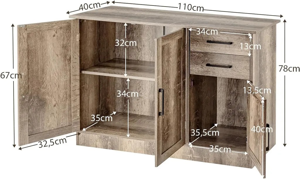 Console de salon boisée 110cm pour optimiser le rangement de la maison