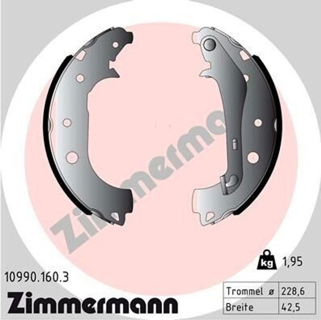 ZIMMERMANN 10990.160.3 - Bremsbackensatz für Ecosport