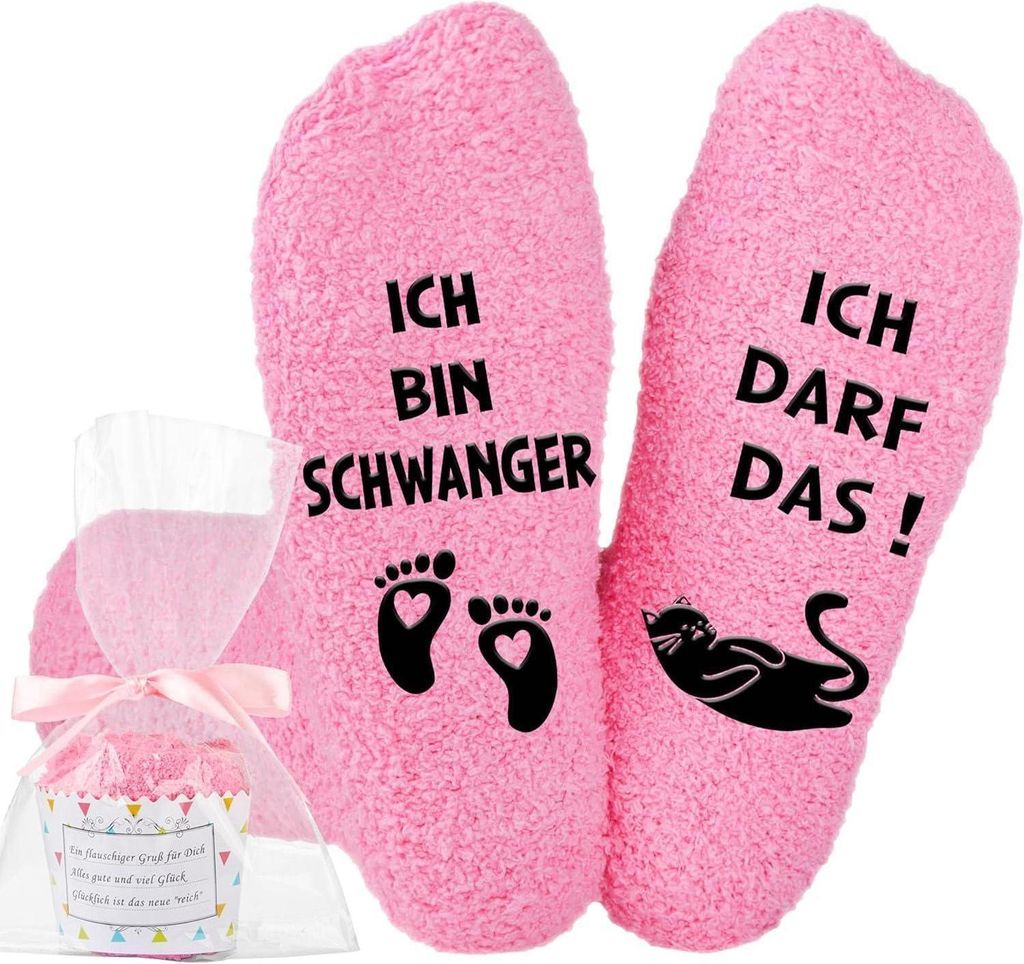 Schwangerschaftsgeschenk Socken für werdende Mütter - Produktbild 