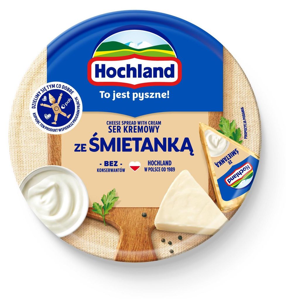 Hochland Śmietankowy Ser kremowy topiony w trójkącikach 180 Zdjęcie produktu 