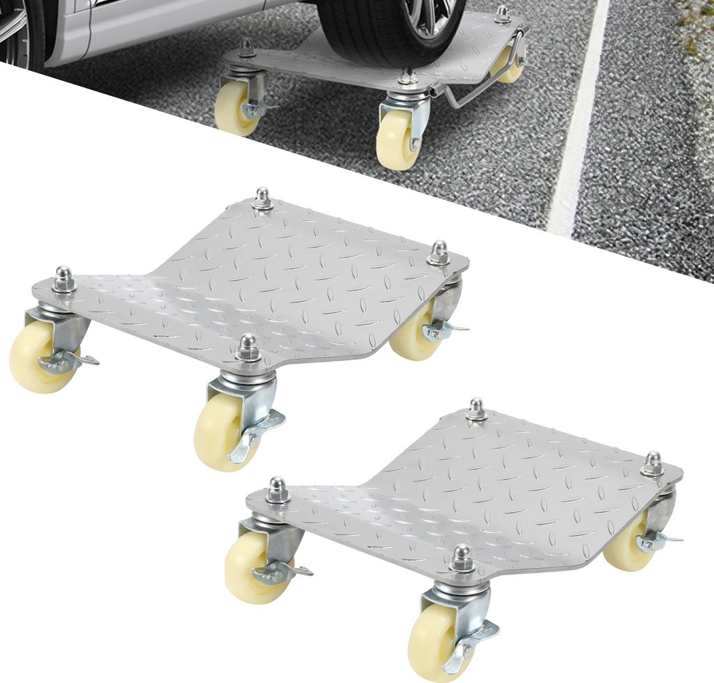 Jayseuw 2pcs Rangierhilfe, Traglast 500 kg pro hilfe, Rangierheber 41x30x 13cm (LxBxH), Rad Rangierroller für PKWs, Autos, LKWs, Traktoren