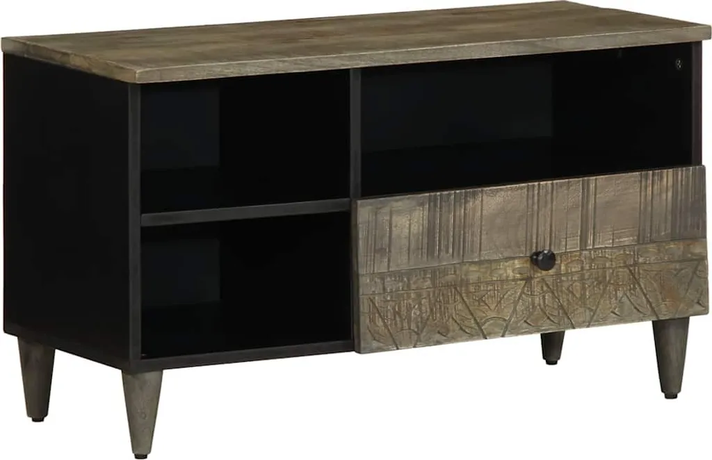 Mobile TV 80x33x46 cm Legno Mango Chiaro - Arredo Minimal Living