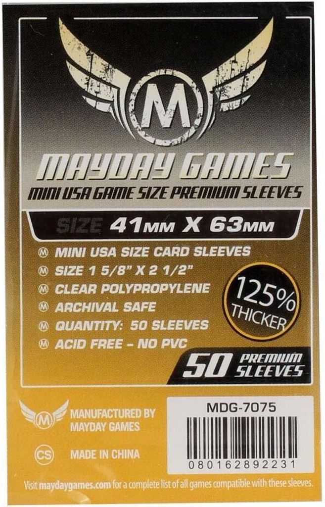 Mayday Premium Mini USA Card Game Sleeves - Hüllen 41x63mm (50 Stück) - 7075