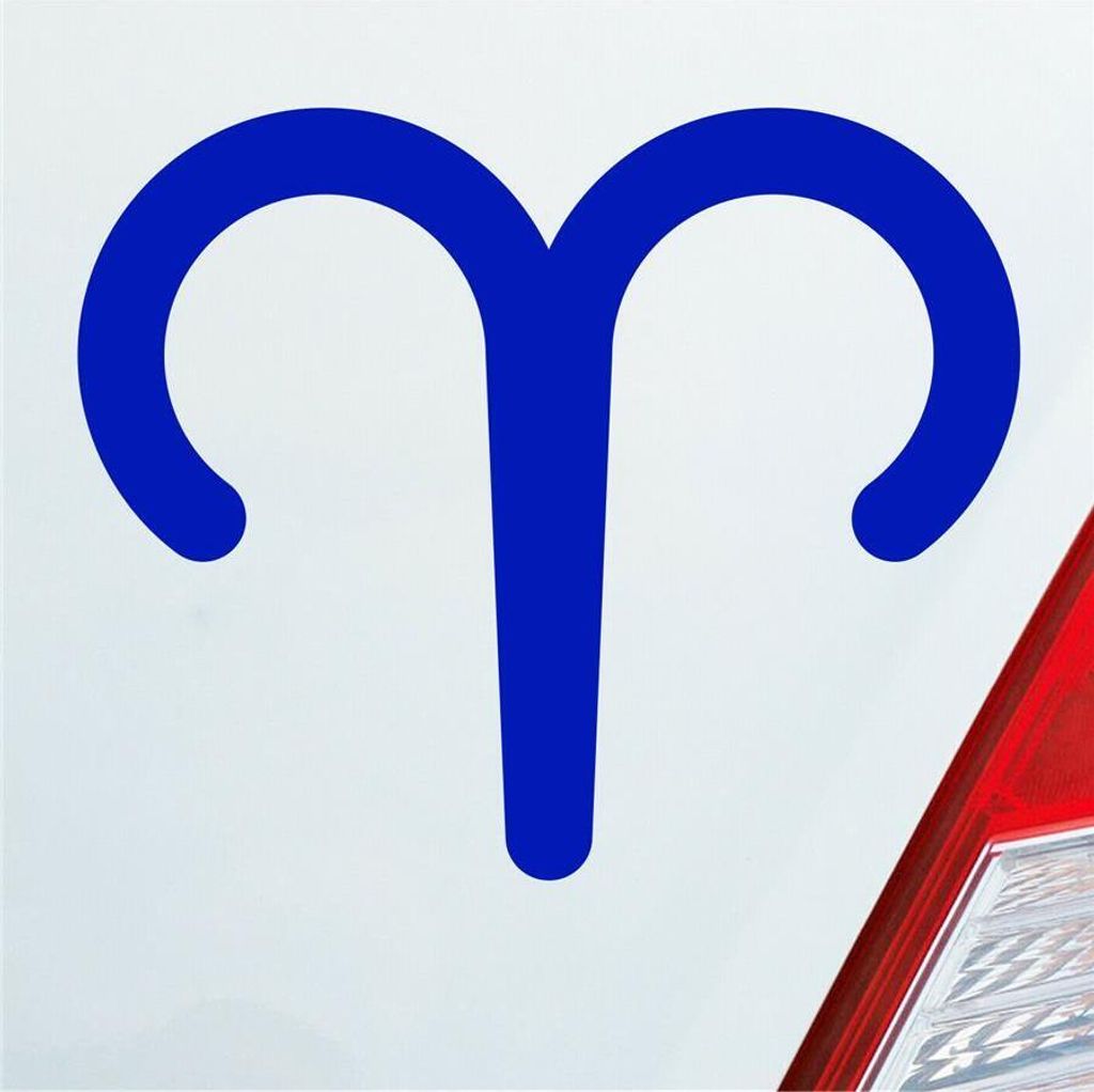 Auto Aufkleber Widder Aries Sternzeichen Sterne Horoskop 12x10 cm Dunkelblau Sticker Heckscheibenaufkleber