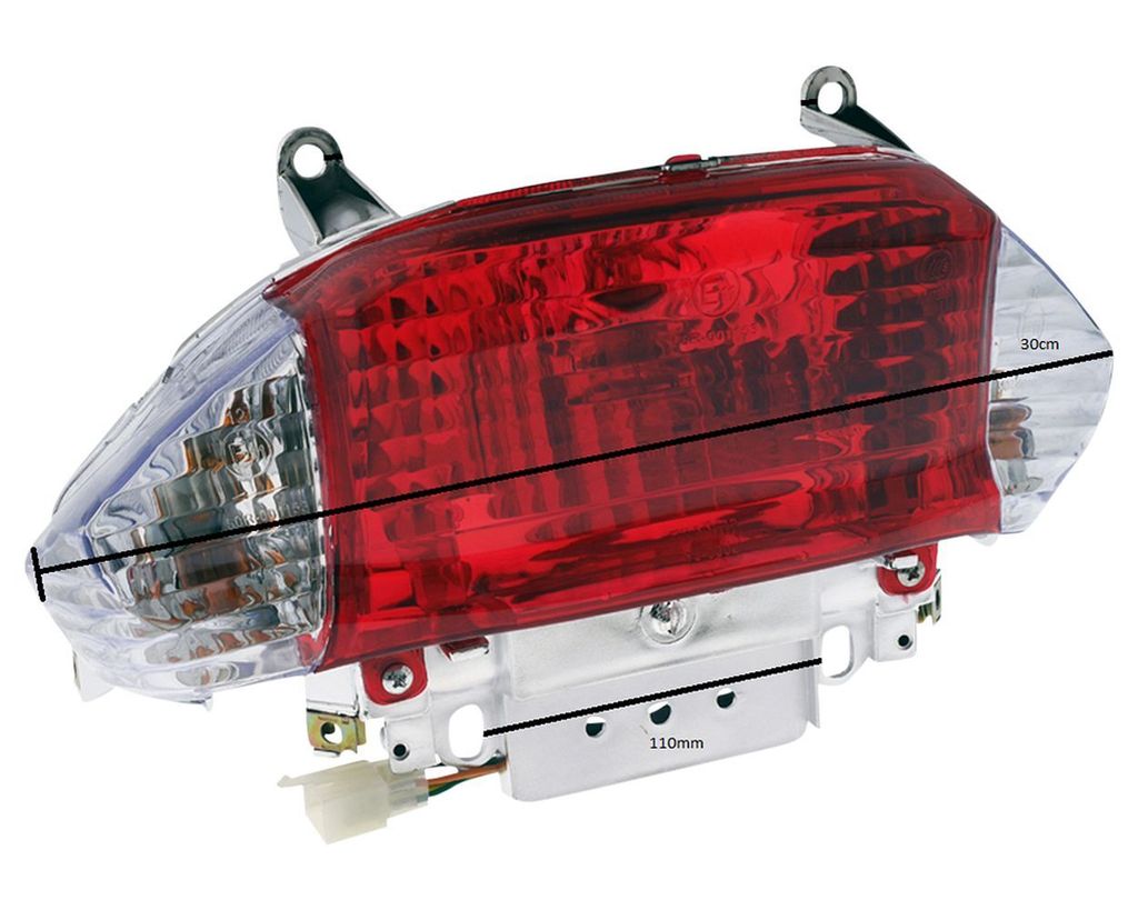 Rücklicht klar Blinker 4T REX BAOTIAN BENZHOU JINAN QINGQI QM50QT-6 A 50QT 49QT
