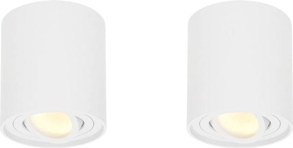 hoftronic LED Aufbaustrahler 2x4W 345lm 2700K Weiß GU10 Produktbild 