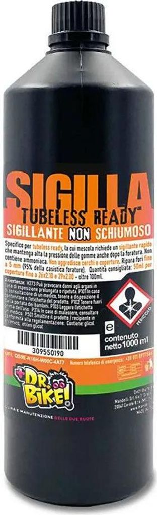 Dr Bike Ciclo Schaumfreie Tubeless-reifendichtmittel 1l Durchsichtig Durchsichtig One Size