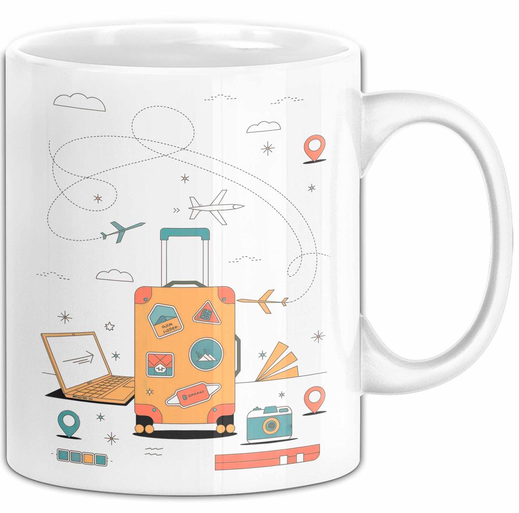 Reiseblogger Tasse Geschenk Lustige Geschenkidee Spruch Für Abenteuer Sucher (Weiß)