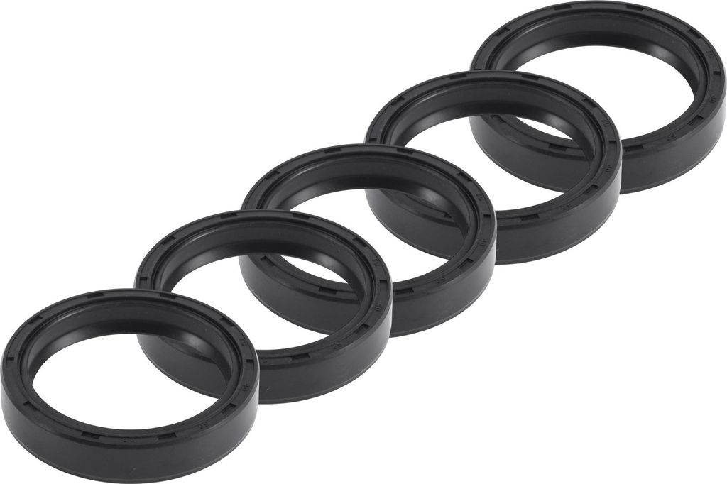 Universelle Öldichtung TC Doppellippe mit Stahlfeder Dichtungsring Rotierende Wellendichtung 40x50x10mm Hochdruck NBR Gummi Schwarz 5 Stück