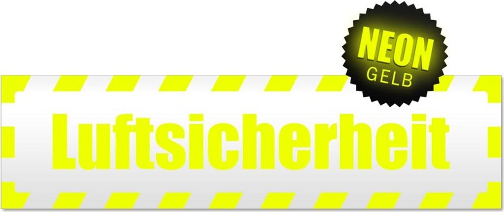 Luftsicherheit gestreift Magnetschild Schild magnetisch