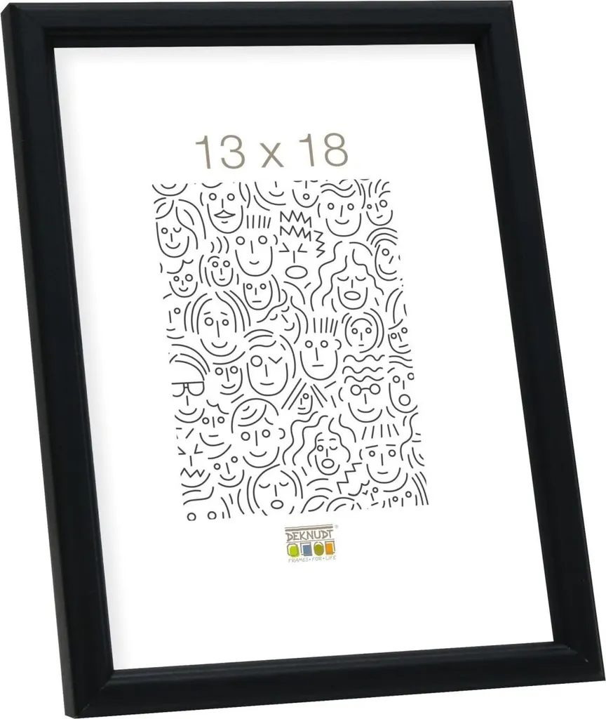Deknudt S236K2 Cornice Legno Nera 30x40 cm - Cornici Foto di Qualità