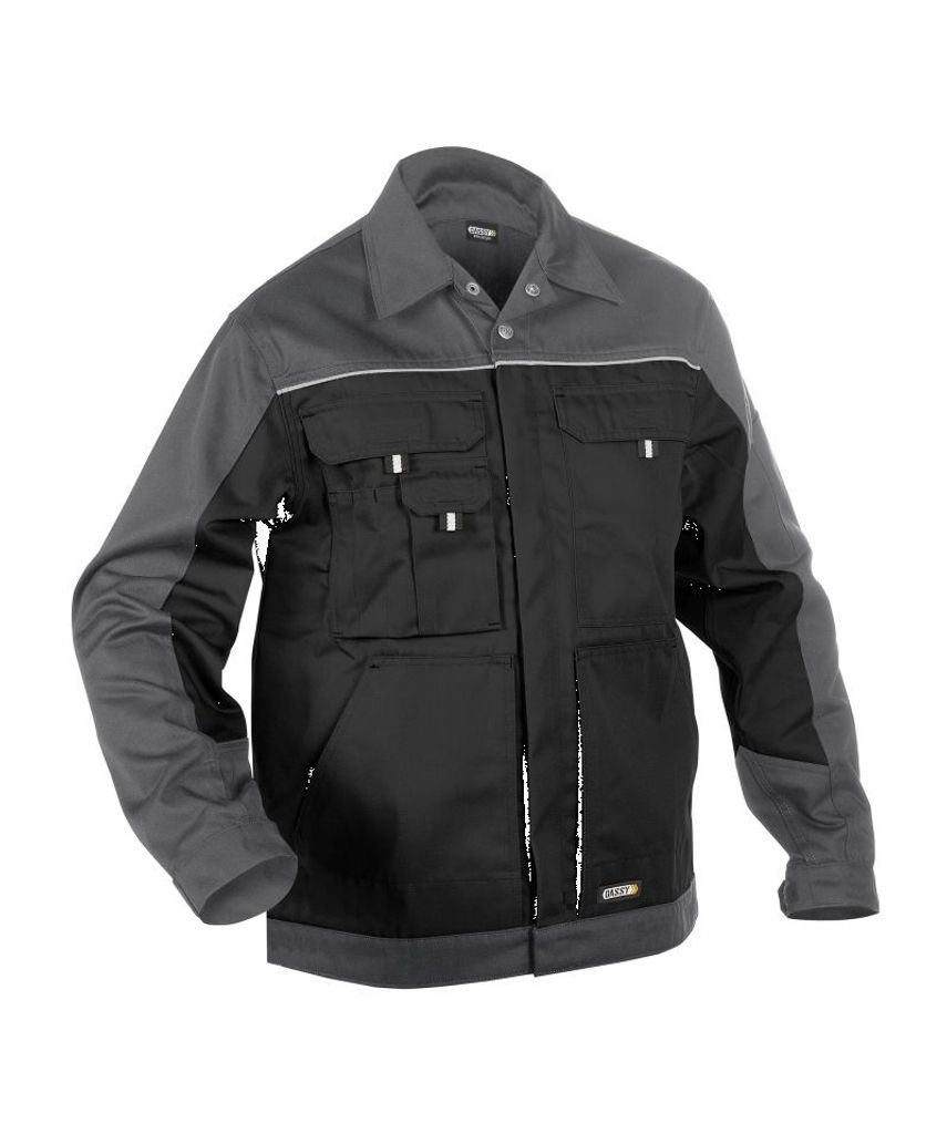 DASSY® Lugano Zweifarbige Arbeitsjacke SCHWARZ/ZEMENTGRAU Produktbild 
