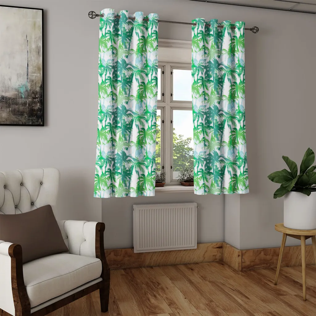 Rideau à œillets palmier ABAKUHAUS 280x245 cm vert tilleul décoratif - 5